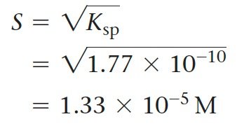 Solving for S in AgCl