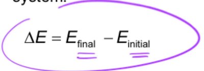 ΔE formula and state function