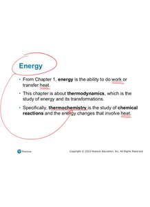 Definition of energy and thermochemistry