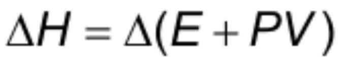 ΔH = Δ(E + PV) formula
