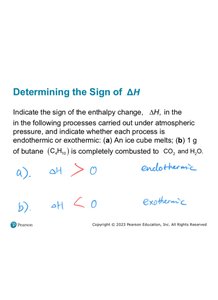 Determining sign of ΔH