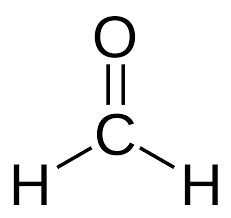 Lewis structure of formaldehyde (H2CO), trigonal planar geometry