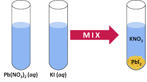 Formation of precipitate in precipitation reaction