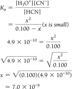 Ka calculation for HCN