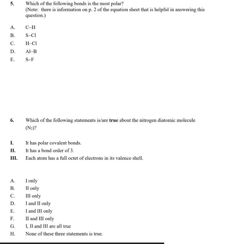 Bond polarity and N2 molecule question