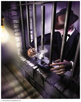 Acid dissolving metal bars in a spy movie