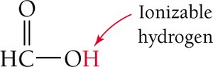Structural formula of formic acid