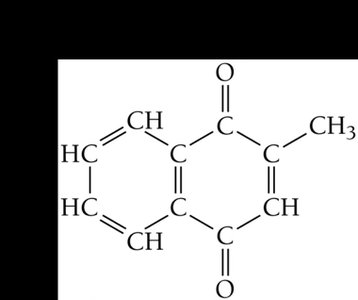 Structure of vitamin K3 (fat soluble)
