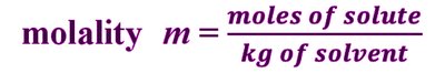 Molality formula