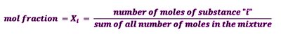 Mole fraction formula
