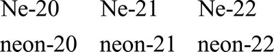 Isotope dash notation