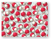 Liquid water molecular arrangement