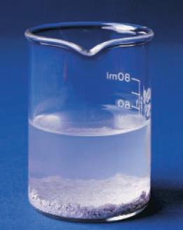 Precipitate formed in a beaker