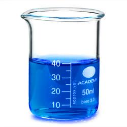 Beaker with less concentrated solution