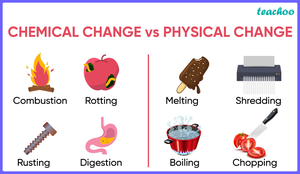Comparison of chemical and physical changes with examples