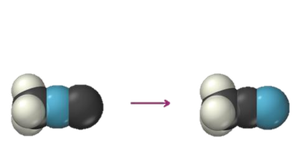 Activation energy diagram for H3C-N≡C reaction