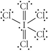 Lewis structure for ICl5