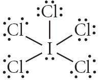 Lewis structure for ICl5