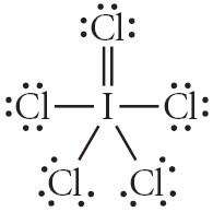 Lewis structure for ICl5