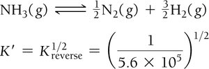 Manipulating equilibrium constants with coefficients
