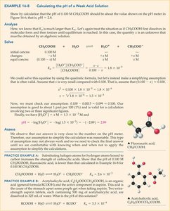 Example calculation for weak base