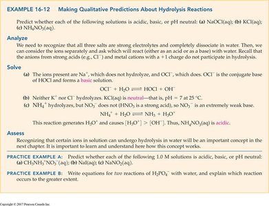 Example calculation for ions as acids and bases