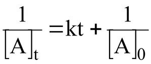 Second-order integrated rate law