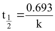 First-order half-life equation