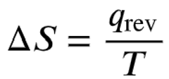 Entropy change formula