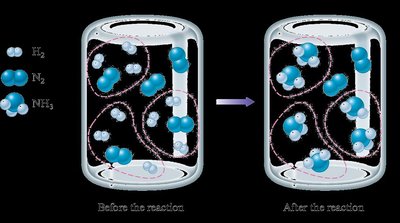 Limiting reactant visualization before and after reaction