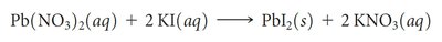 Molecular equation for precipitation reaction