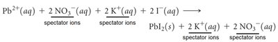 Complete ionic equation for precipitation reaction