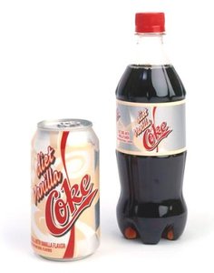 Cans and bottles of soda, illustrating gas dissolved under pressure