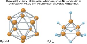 Boron icosahedron and borane structure