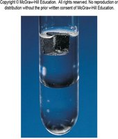 Lithium floating in oil on water
