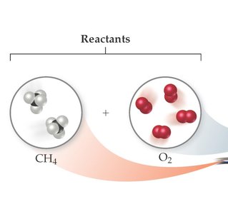 Reactants in methane combustion
