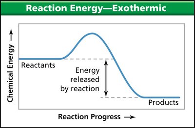 Exothermic and endothermic reaction energy diagrams