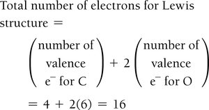 Calculation of Valence Electrons for CO2