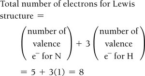 Calculation of Valence Electrons for NH3