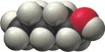Molecular model of a larger alcohol