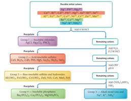Qualitative analysis flowchart for cation identification