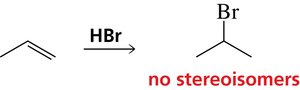 No chiral center, no stereoisomers