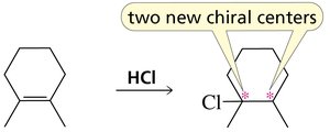 Formation of two chiral centers