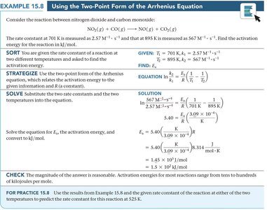 Arrhenius two-point form example