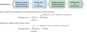Formula mass calculation example