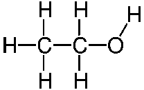 Ethanol molecule structure