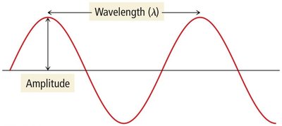Wave showing amplitude and wavelength