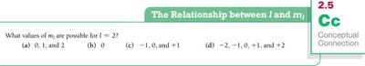Relationship between l and ml