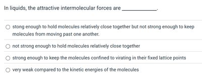 Hydrogen Bonding, Dipole-Dipole, and London Dispersion Forces