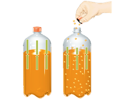 CO2 in soda under pressure